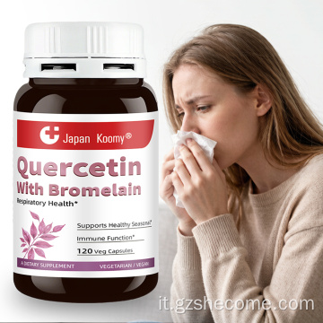 Shecome Quercetina con capsule di bromelina Supporto immunitario